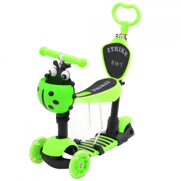 Самокат 5в1 iTrike Maxi JR 3-026-B (green) Самокат 5в1 iTrike Maxi JR 3-026-B (green)